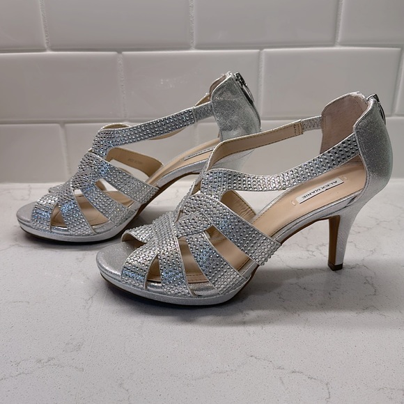 Alex Marie Leeanne Hotfix Rhinestone Embellished Dress Sandals - Picture 2 of 4